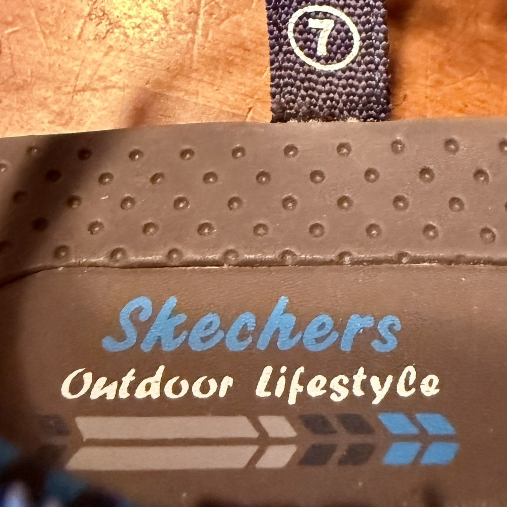 NEW! Skechers Women Sz 7 EU 38 Reggae Irie Mon Blue Navy Comfort Sandals 163013 - Picture 6 of 6